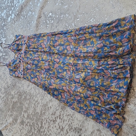 Anthropologie Verb Vineyard Tiered Floral Embellished Maxi Dress NWT Sz10 - Picture 4 of 8